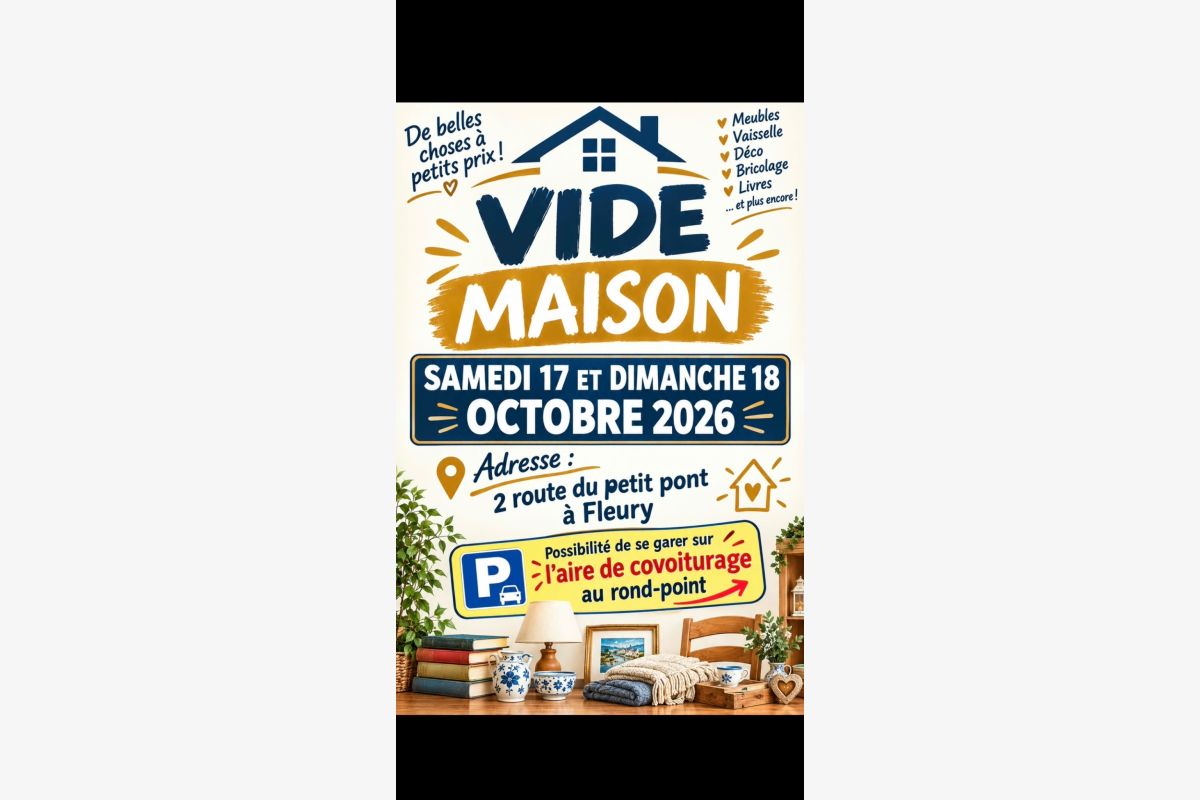 Photo 1 Vide maison le 17 et 18/10 2026