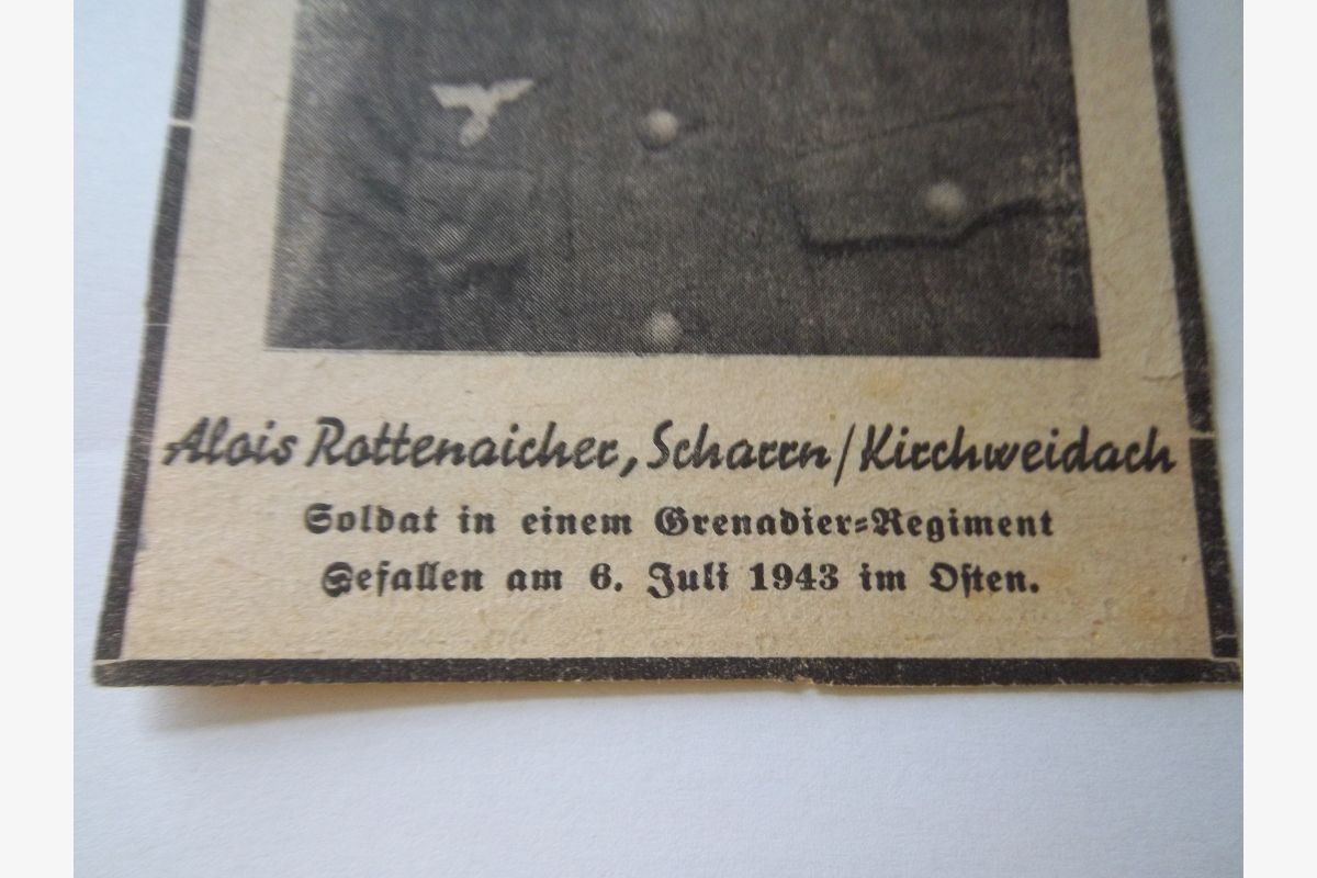 coupure journal décès grenadier Allemand 1943 document militaire  - 30261353_00adc6e3d36cefabb8e6ae3372cbe2cb.jpg